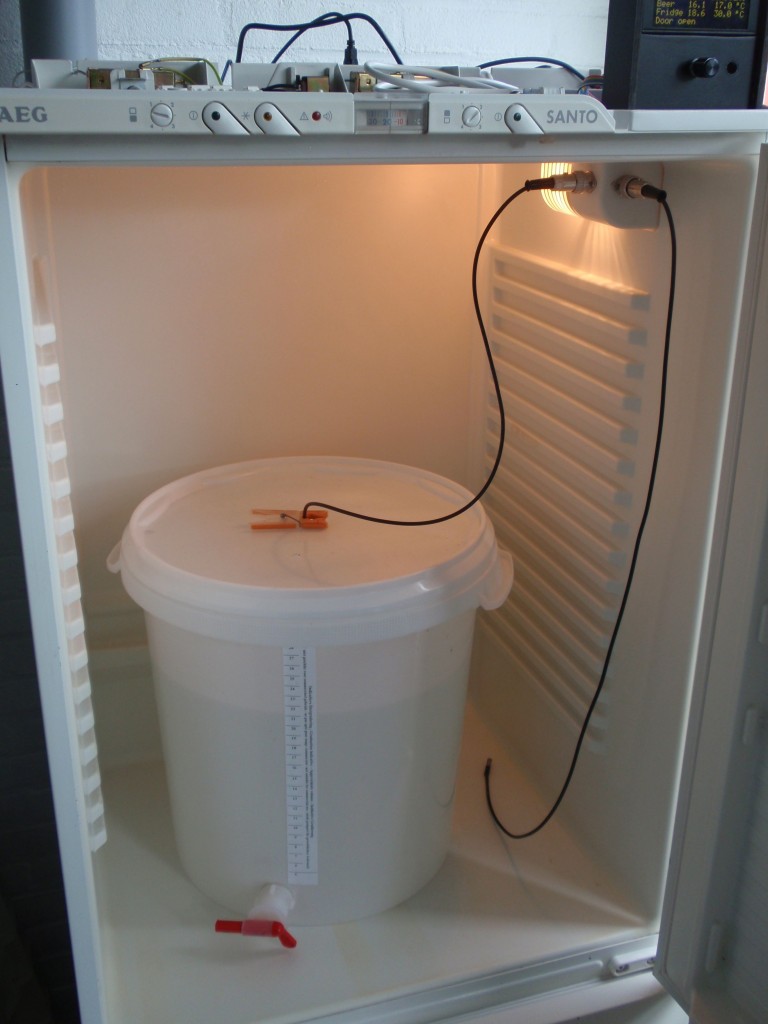 My fermenter sitting in BrewPi